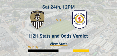 Notts County vs Crewe Alexandra